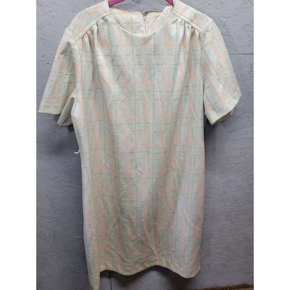 Lady Laura By Toni Todd Vintage 70s A-Line Polyester Dress Sz‎ XL